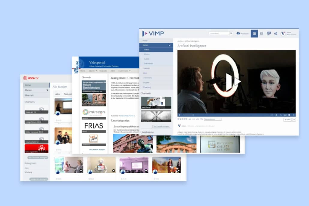 Customised VIMP video hosting portals